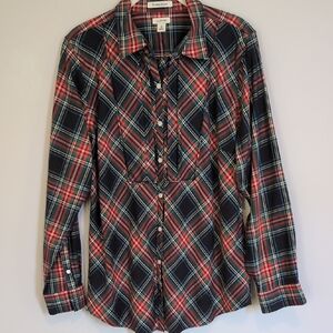 LL Bean Tartan Button-Up Shirt